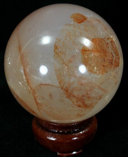 Polished Hematoid (Harlequin) Quartz Sphere #32103